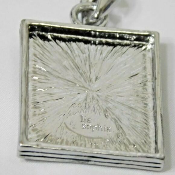 Beautiful Lia Sophia "LATTICE" Pendant/Slide, Cut Crystals, NWOT - Picture 8 of 8